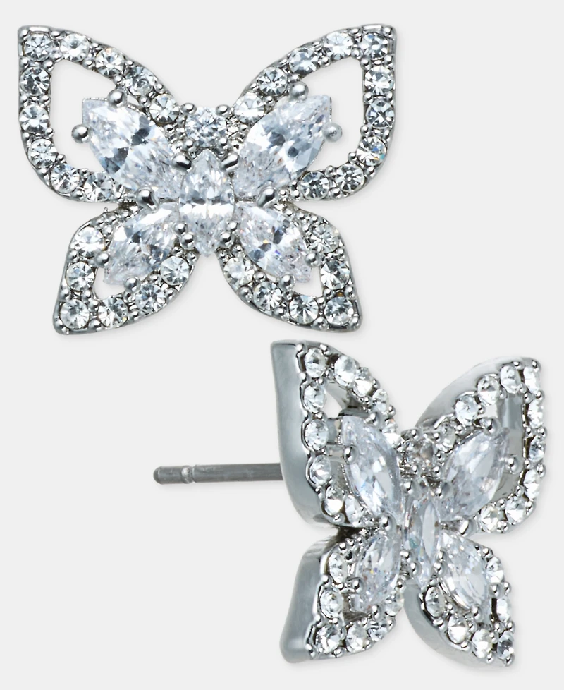 Marchesa Cubic Zirconia Butterfly Stud Earrings