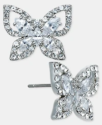 Marchesa Cubic Zirconia Butterfly Stud Earrings