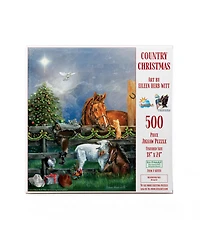SunsOut Country Christmas 500 piece Jigsaw Puzzle for Adults Christmas