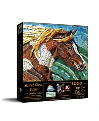 SunsOut Stained Glass Horse 1000 piece Jigsaw Puzzle for Adults