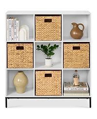 Best Choice Products Elevated 9-Cube Storage Organizer, 11in Shelf, Bookcase, Display w/ Metal Legs