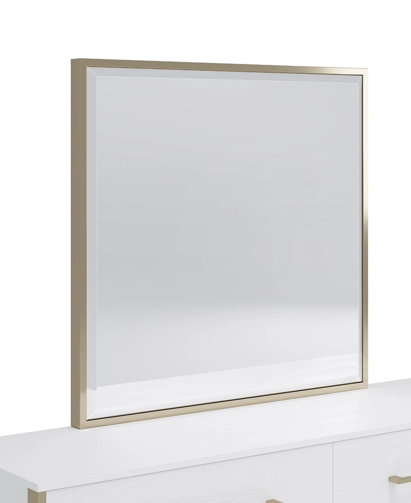 Furniture 39" Wood Emila Mirror