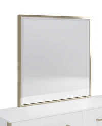 Furniture 39" Wood Emila Mirror