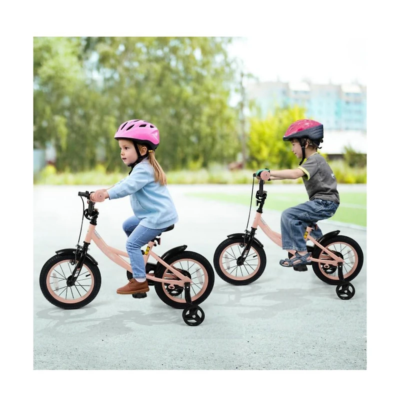 Hongge 14 Inch Kids Bike with Adjustable Training Wheels