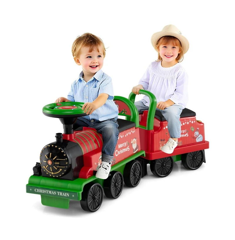 Hongge 6V Kids Ride On Train with Carriage and Led Lights