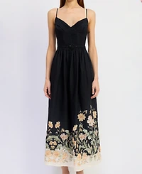 En Saison Women's Iris V-Neck Midi Dress