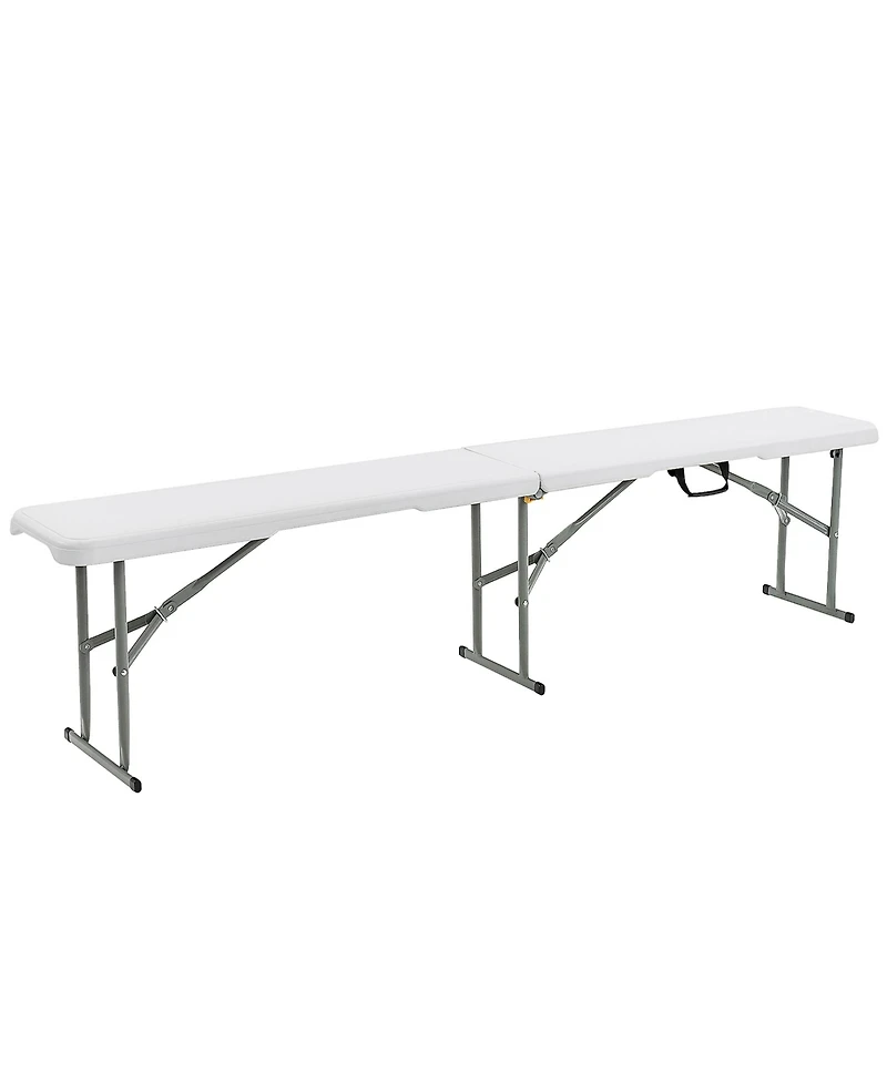 Costway 6 Ft Portable Folding Bench Outdoor Picnic Bench 550 lbs Limited for Dining