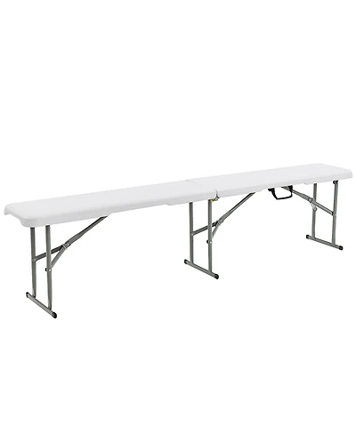 Costway 6 Ft Portable Folding Bench Outdoor Picnic Bench 550 lbs Limited for Dining
