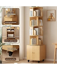 Boyel Living 5-Tier Book Shelf Organizer, 69.68" Floor-Standing Mdf Bookcase for Small Spaces