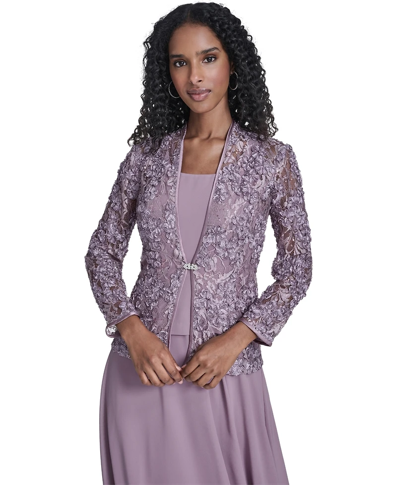 Jessica Howard Petite Soutache Jacket and Fit & Flare Dress, 2-Piece Set