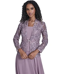 Jessica Howard Petite Soutache Jacket and Fit & Flare Dress, 2-Piece Set