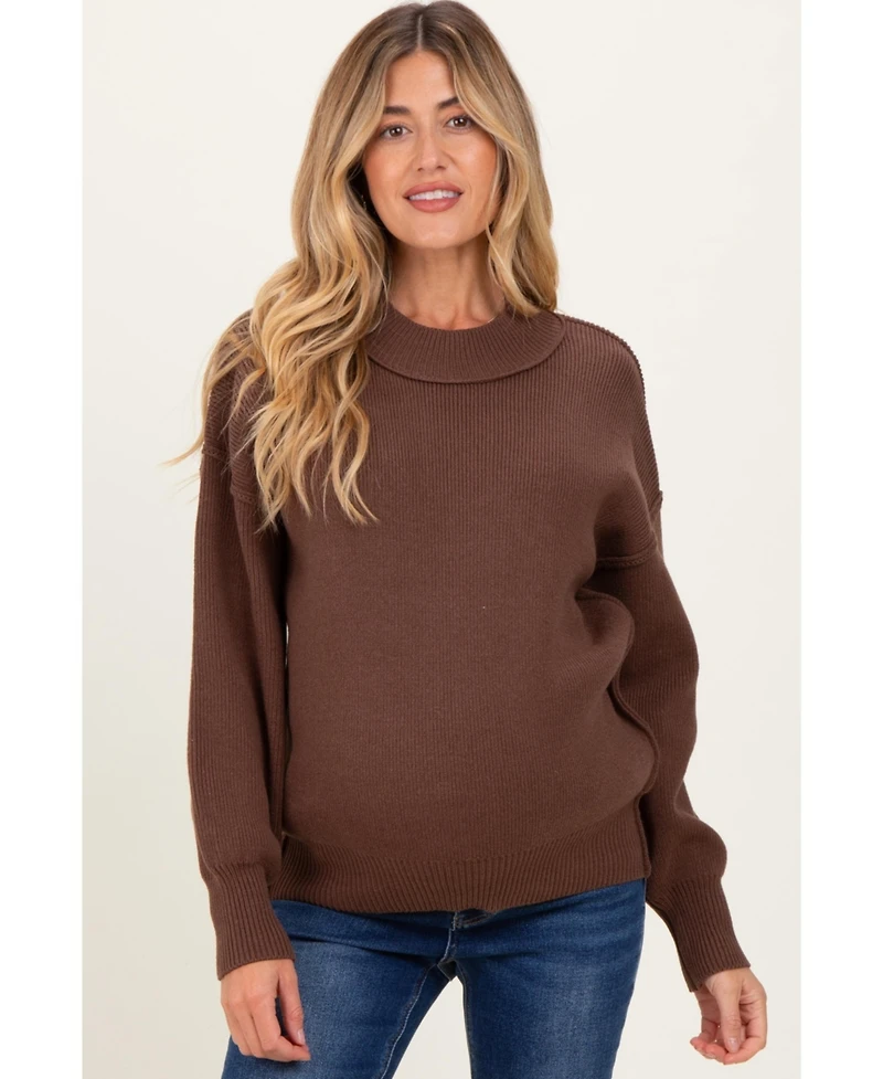 Pinkblush Maternity Wide Neck Drop Shoulder Sweater