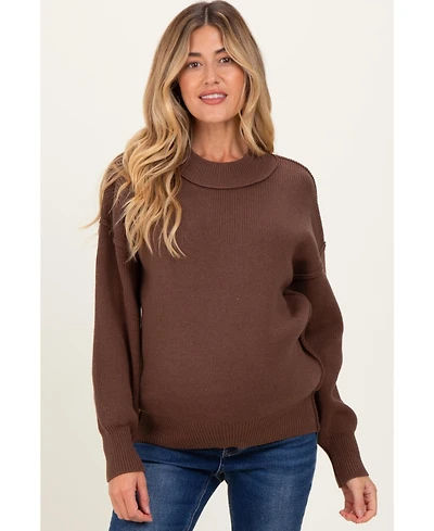 Pinkblush Maternity Wide Neck Drop Shoulder Sweater