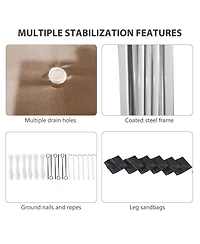 Outsunny 10' x 19.5' Large Party Tent Pop Up Canopy w/ Weight Bags