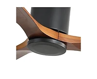 Sofucor 52-inch Modern Black 3-Blade Ceiling Fan with Remote Control and Supporting Mobile Device Connection