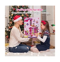 Hongge Kids Supermarket Playset with 76 Piece Grocery Accessories