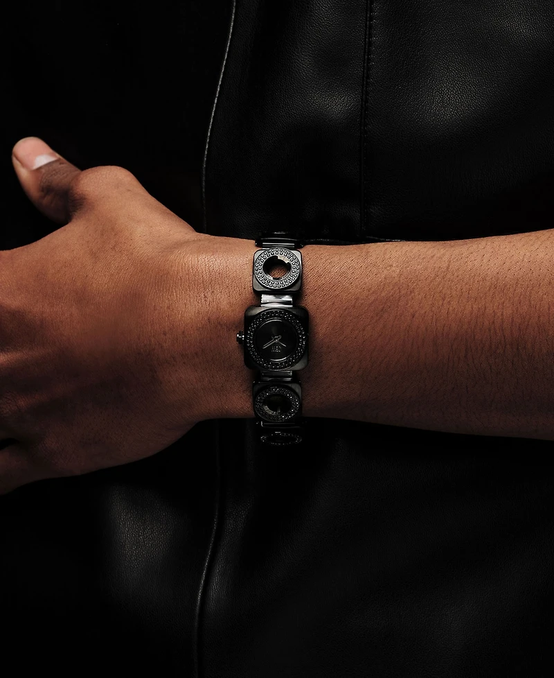 Jbw Chasm Swiss Quartz Black Stainless Steel Watch 22mm