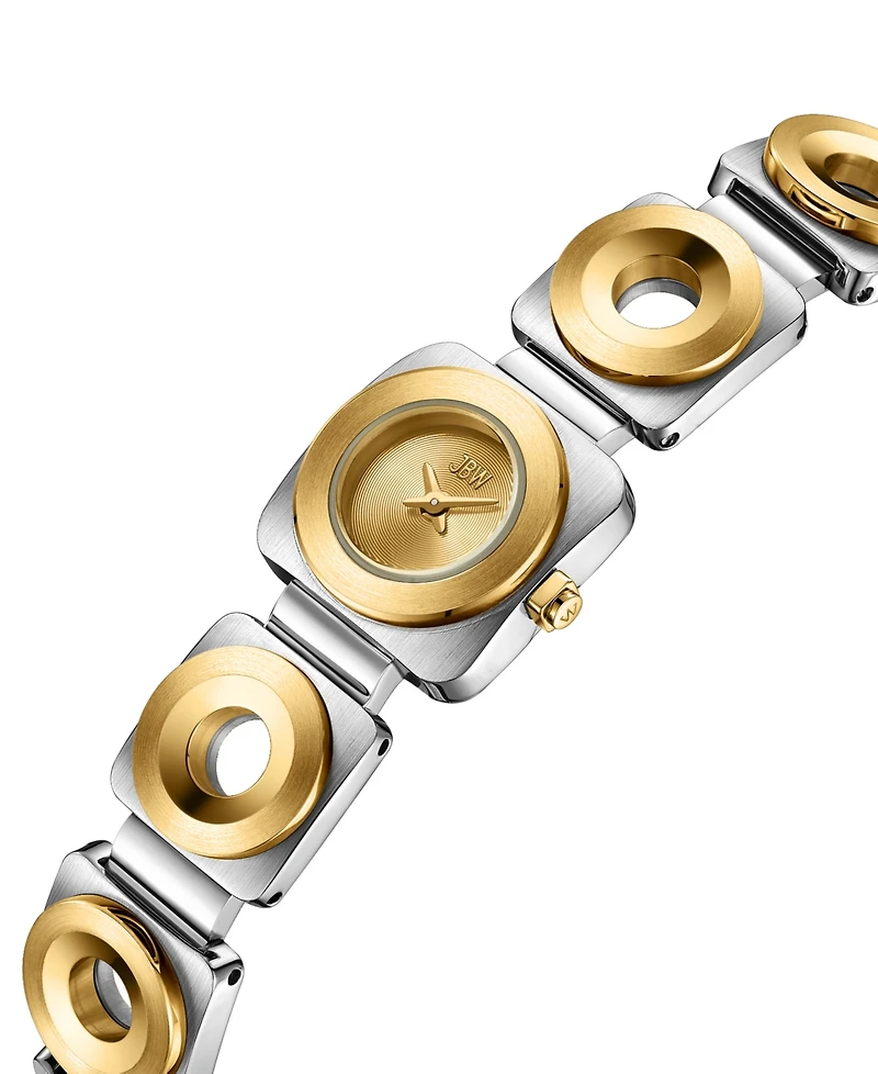 Jbw Chasm Japan Quartz 18k Gold-Plated and Stainless Steel Watch 18mm
