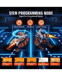 Mecale Stem Building Toys, 5-in-1 554PCS Rc Car Kit with Remote & App Control, Build Car/Robot/Tank/Snowplow