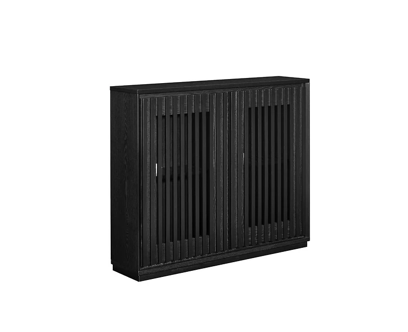 Sumyeg Mid Century Modern Storage Cabinet with 2 Outlet Holes