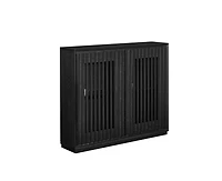 Sumyeg Mid Century Modern Storage Cabinet with 2 Outlet Holes