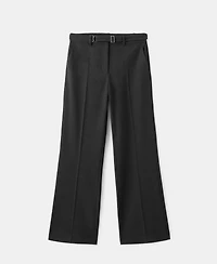 Mango Women's Belt Straight-Fit Pants