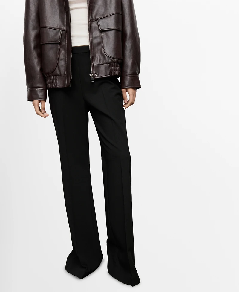 Mango Women's High-Waisted Flared Pants