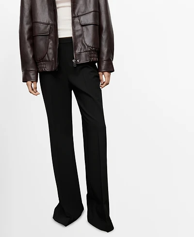 Mango Women's High-Waisted Flared Pants
