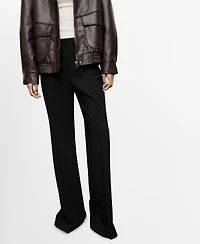 Mango Women's High-Waisted Flared Pants