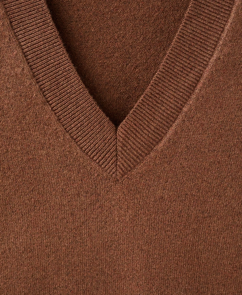 Mango Women's Fine-Knit V-Neck Sweater