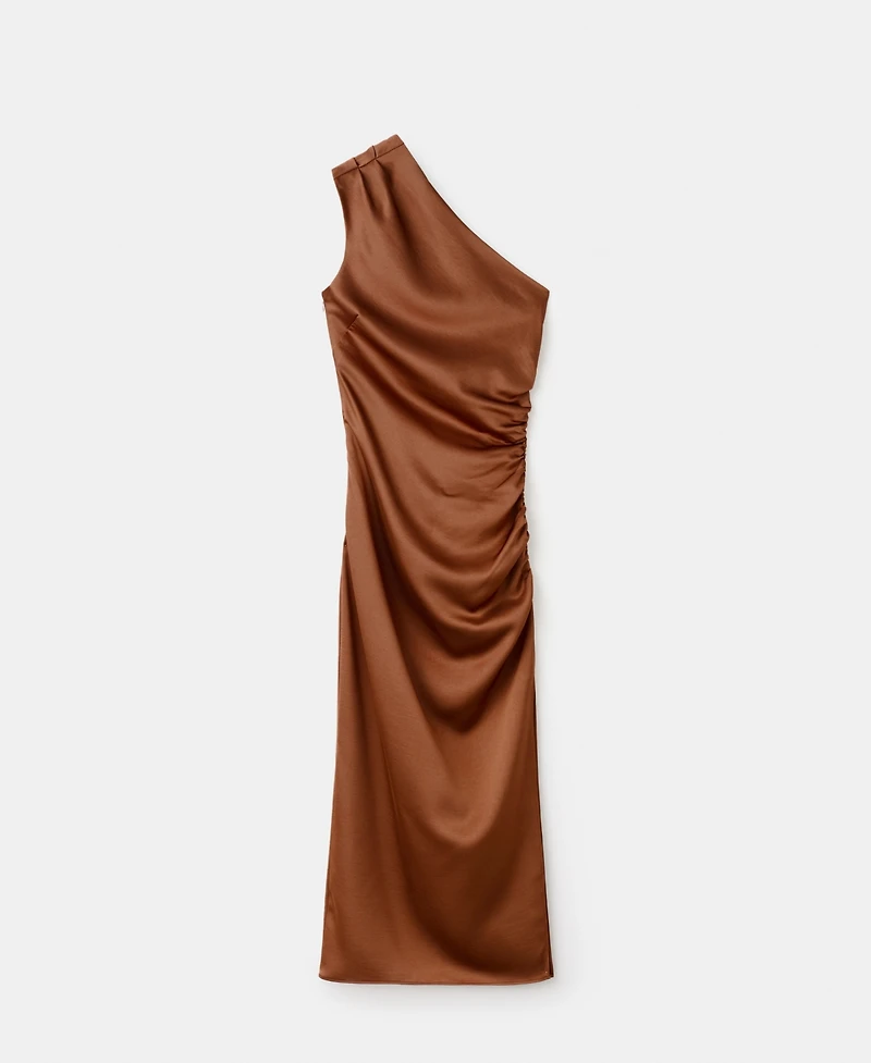Mango Women's Asymmetrical Satin Dress