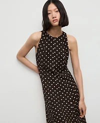 Mango Women's A-Line Polka-Dot Dress