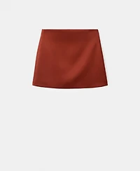 Mango Women's Satin Short Skirt