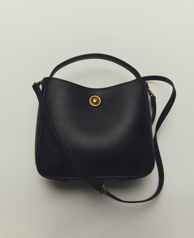 Mango Women's Metal Detail Small Bucket Bag