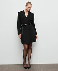 Mango Women's Double-Breasted Blazer-Style Dress
