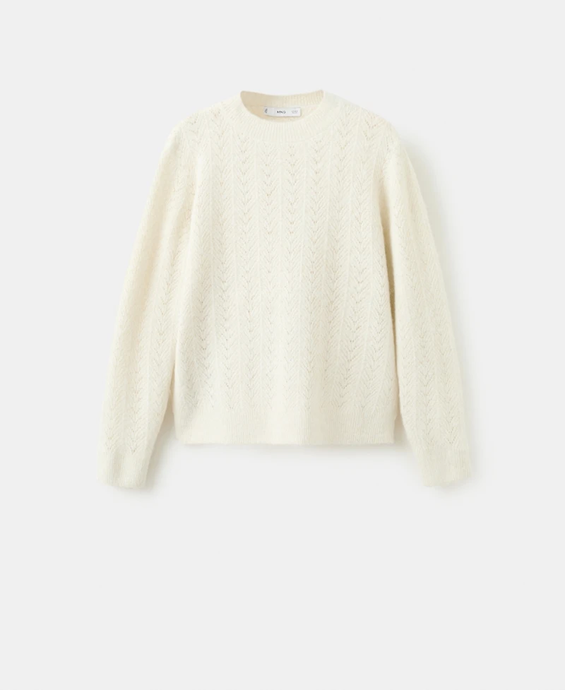 Mango Women's Cable-Knit Lurex Sweater