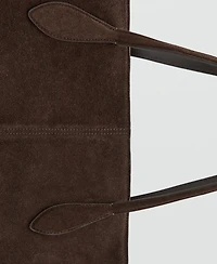 Mango Women's Suede Shopper Bag