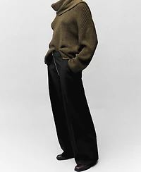 Mango Women's Zipper Pleated Pants