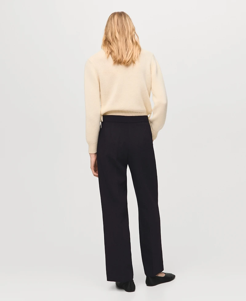 Mango Women's High-Waist Straight Pants