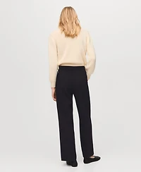 Mango Women's High-Waist Straight Pants