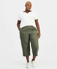 Style & Co Plus Pull-On Cropped Pants, Exclusively at Macy's