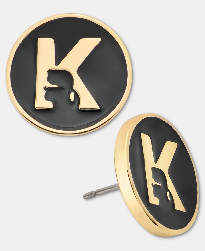 Karl Lagerfeld Paris Logo Stud Earrings