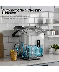 Cowsar Nugget Ice Makers Countertop, Pellet Ice Maker Machine with Soft Chewable Ice, 34lbs/Day, Pebble Ice Maker Countertop with Self-Cleaning