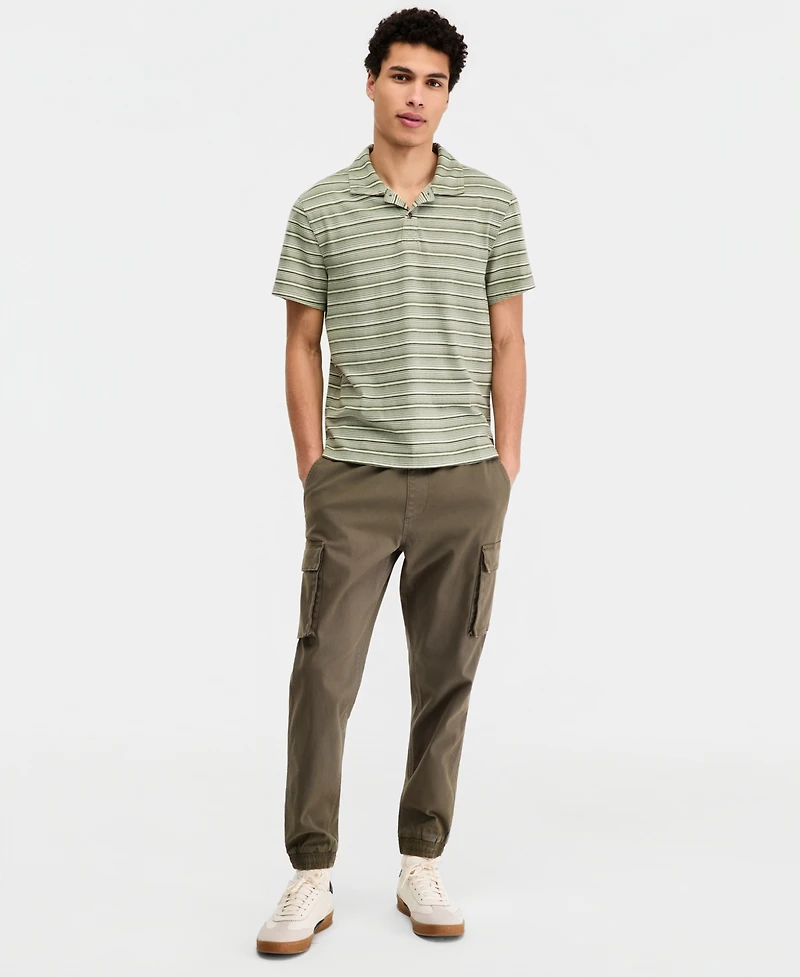 Sun + Stone Men's Cotton Ombre-Stripe Polo Shirt, Macy's Exclusive