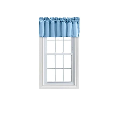Ellis Stacey 3" Rod Pocket High Quality Fabric Solid Color Window Lined Filler Valance 42"x13" Slate