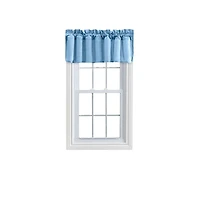 Ellis Stacey 3" Rod Pocket High Quality Fabric Solid Color Window Lined Filler Valance 42"x13" Slate