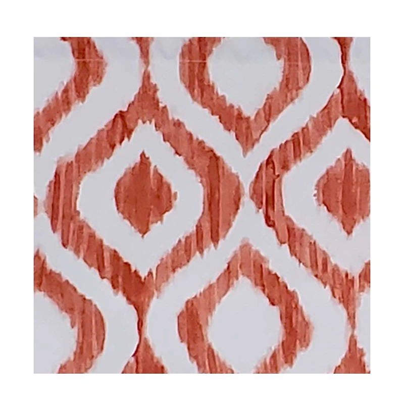 Rlf Home Zamya Regal Window Treatment Premium Quality Valance 3" Rod Pocket 50" x 17" Tangerine