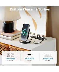 Gaomon 4-Drawer Dresser with Usb Charging Station, Led Lighting & Power Outlets, Modern Storage Cabinet for Bedroom or Entryway