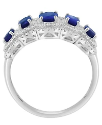 Effy Collection Sapphire (1-5/8 ct. t.w.) and Diamond (1/2 Ring 14k White Gold (Also Available Emerald)
