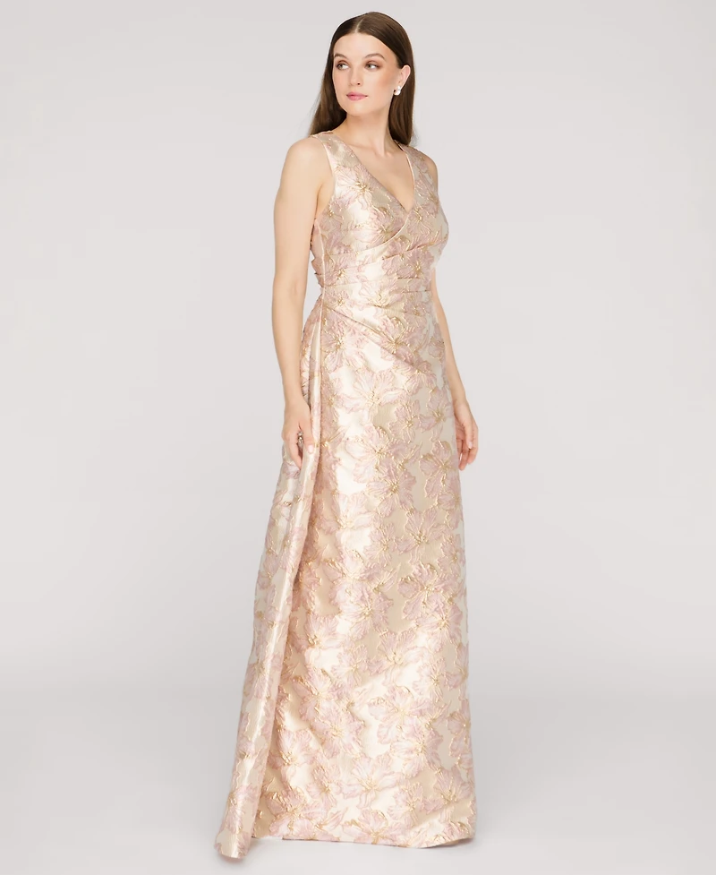 Js Collections Women's Deborah Sleeveless Side Wrap Gown